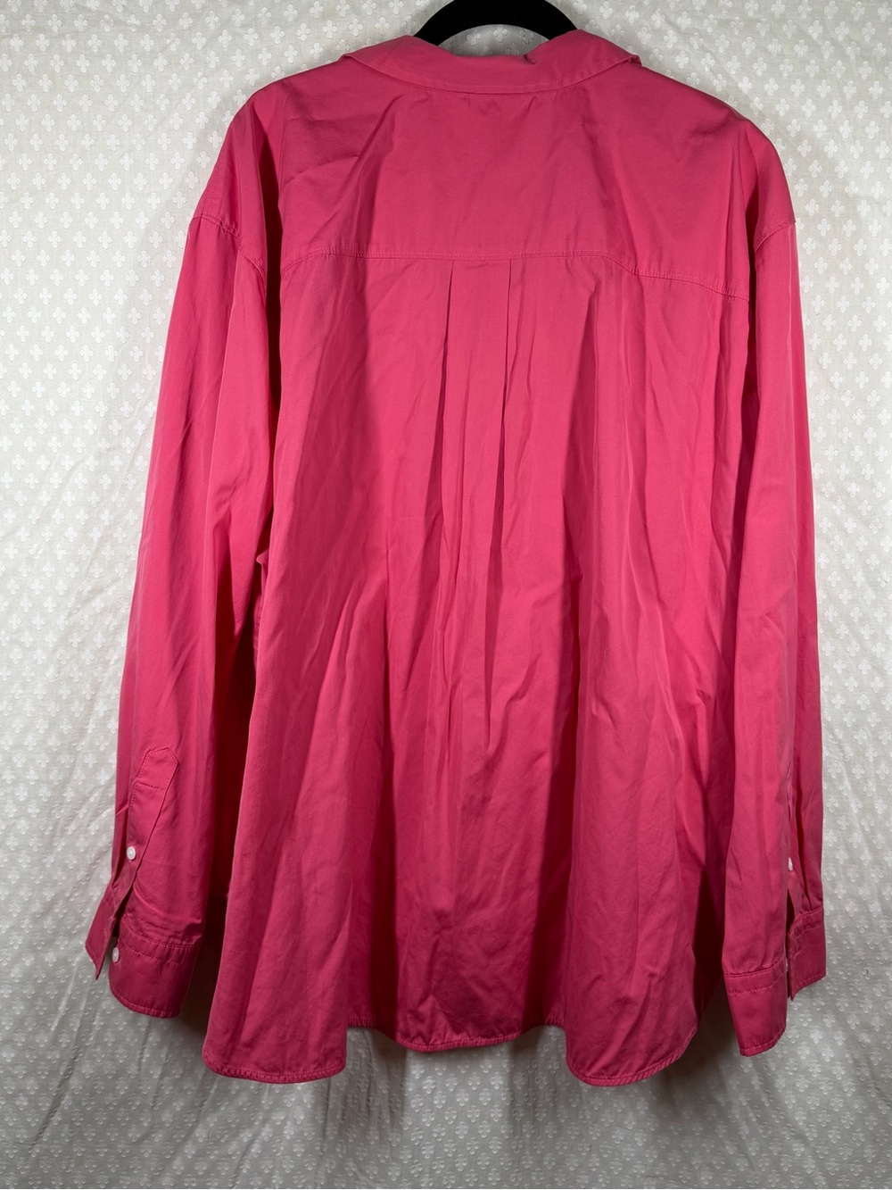 Spanx Pink Cotton Button Down Long Sleeve Top - Picture 4 of 4